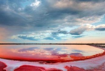 Уникальное розовое озеро на Херсонщине поменяло цвет (фото)