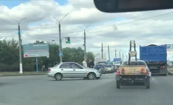 В Мелитополе на объездной большая пробка из-за ДТП (видео)