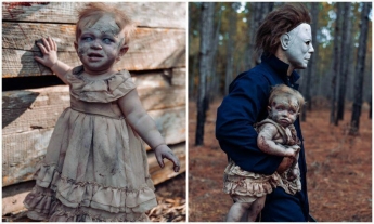 Специфічне почуття прекрасного: дитина в образі ляльки-зомбі стала героїнею фотосесії у стилі фільмів жахів (фото)
