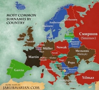 Лингвисты назвали самые распространенные фамилии в Европе