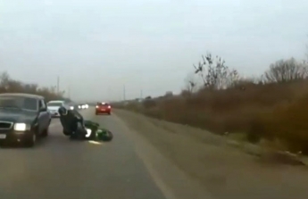 На регистратор мелитопольского водителя попал момент жуткого ДТП (видео)