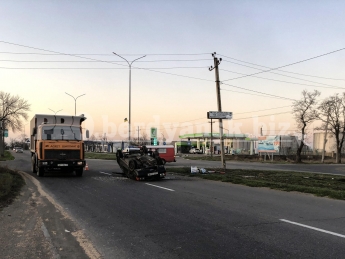 Вверх колёсами: в Запорожской области 