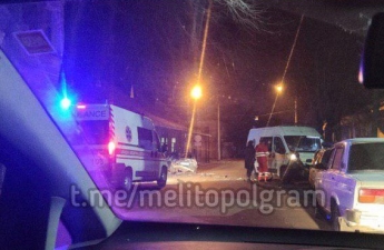 В Мелитополе "скорая" попала в аварию (фото, видео)