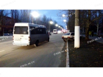 В Мелитополе маршрутка с пассажирами попала в ДТП (фото, видео)
