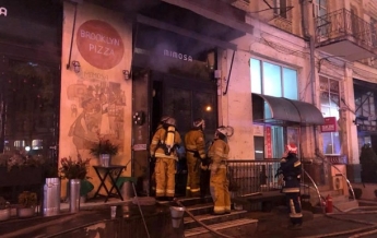 В ресторане в центре Киева случился пожар