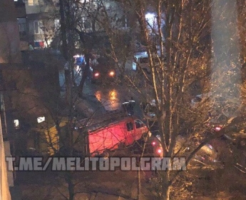 Ночное происшествие в Мелитополе переполошило жителей многоэтажек (видео)