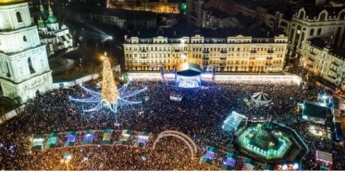 Новий рік на Софійській площі зустріли понад 100 тис.людей, на Контрактовій — понад 40, - КМДА