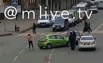 Видео момента аварии на проспекте в Мелитополе появилось в сети (видео)