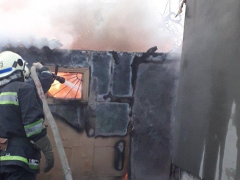 В запорожской области сегодня горел частный дом