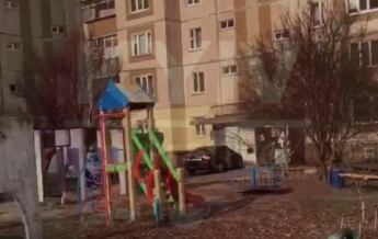 На детской площадке в Киеве нашли гранату (видео)