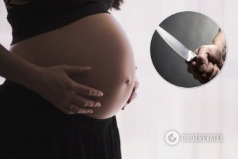 В России мужчина зверски зарезал беременную подругу. Видео 18+