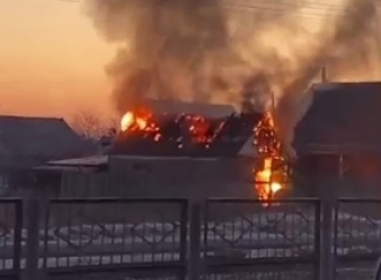 Под Мелитополем произошел масштабный пожар (видео)