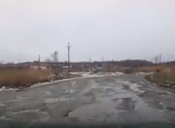 Дорога Запорожье - Марганец - Никополь в конце зимы стала практически непроездной