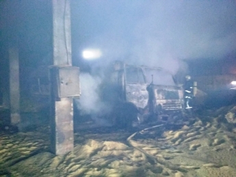 В Запорожской области сгорел грузовик