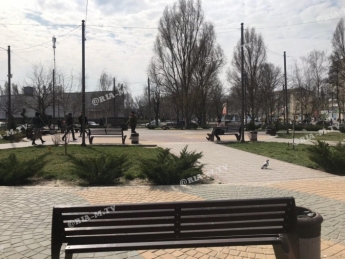 Пустые детские площадки и огромные очереди – Мелитополь на карантине (фото)