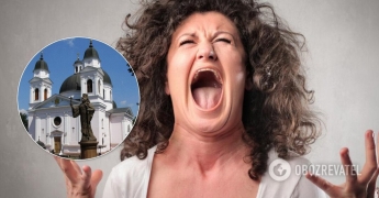 Не пустили в собор: на Буковине женщина устроила скандал. Видео 18+