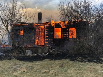 В Житомирской области огонь от сухой травы распространился на село, загорелись 27 зданий