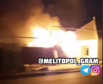 В Мелитополе произошел масштабный пожар (видео)
