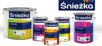 4 вида краски «Sniezka» для отделки
