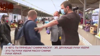 В Запорожье на одном из рынков напали на журналистов (видео 18+)