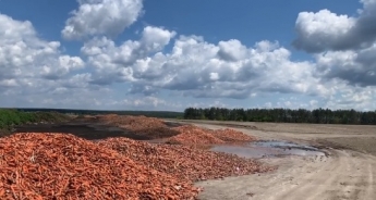 Под Киевом "обанкротившийся фермер" выбросил тонны испорченного урожая. Видео