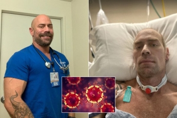 "Не мог даже держать телефон": медбрат из США за время болезни COVID-19 потерял 23 кг. Фото до и после