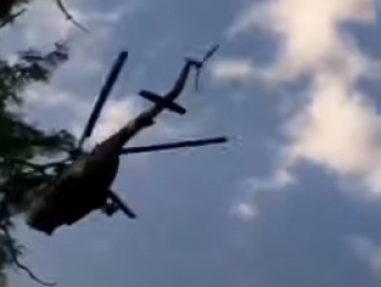 Над Мелитополем целый день кружили военные вертолеты (видео)