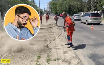 В Одессе подняли на смех коммунальщиков: косили невидимую траву (видео)