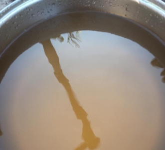 В Кирилловке вместо воды из кранов капает коричневая жижа (фото, видео)