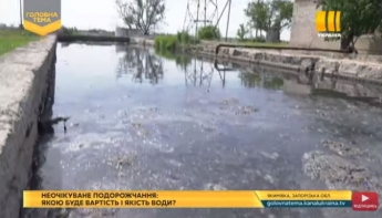 На центральном телеканале показали воду с червяками, которую вынуждены пить жители Запорожской области (видео)