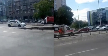 В Киеве мотоциклист попал в смертельное ДТП. Видео