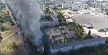 Пожар в Новой Каховке: видео с высоты и данные о судьбе пострадавших