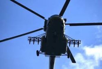 В Мелитополе возле церкви приземлился голубой вертолет (видео)