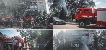 В Киеве в жилом доме произошел масштабный пожар: погибла женщина (видео)