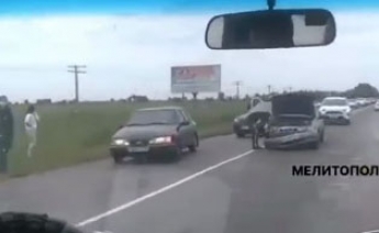 На трассе возле Кирилловки произошло ДТП (видео)