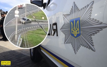 В Киеве пьяный водитель влетел в отбойник на мосту Патона и притворился пассажиром (видео)