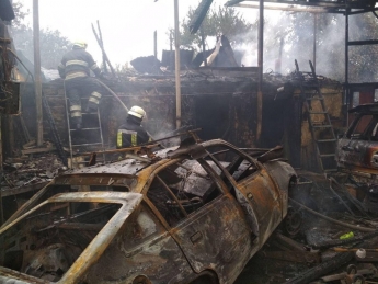 В Запорожье три экипажа спасателей тушили пожар в частном доме (фото)