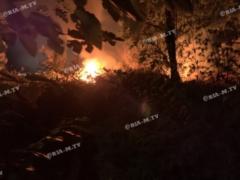 В Мелитополе горит территория училища (фото)