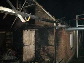 В центре Запорожья горел частный дом