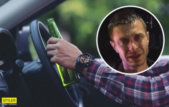В Киеве пьяный таксист устроил переполох: выпил вина и начались приключения (видео)