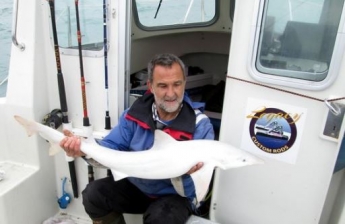 Рыбак случайно поймал на крючок акулу и был ошеломлен - она оказались "альбиносом": фото