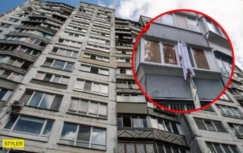 В Киеве мужчина сорвался с балкона, пытаясь сбежать по простыне (фото)