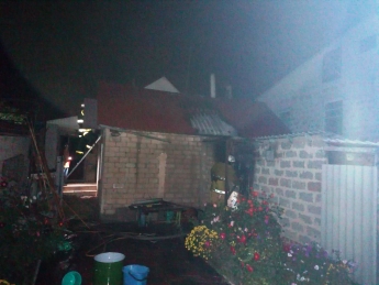 В Мелитополе из-за дров в сарае едва не сгорел дом (фото)