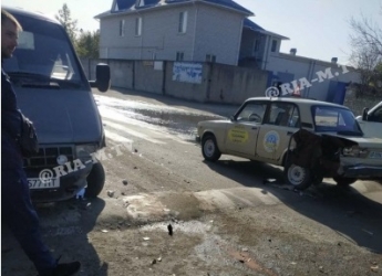 В Мелитополе учебный автомобиль попал в ДТП (фото)