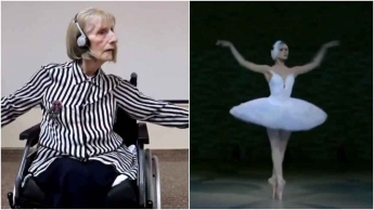 Пожилая балерина в инвалидной коляске станцевала "Лебединое озеро", растрогав соцсети: видео