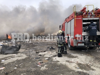 В Запорожской области на полигоне ТБО масштабный пожар, не исключают версию поджога (фото)