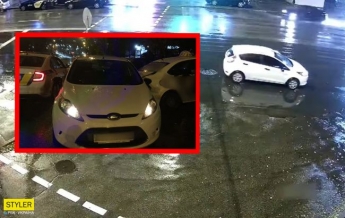 В Киеве авто само себя "угнало" и устроило ДТП (видео)