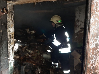 В Запорожской области тушили пожар в доме (фото)