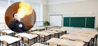 В Харькове школьник устроил опасное "фаер-шоу" в классе (Видео)