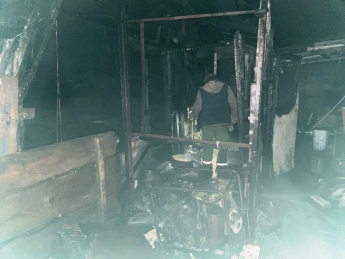 В Запорожской области спасатели ликвидировали пожар в котельной (фото)